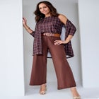 Stretch Knit Open Front Knit Topper image number 0