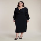 Cross Front Midi Dress image number null
