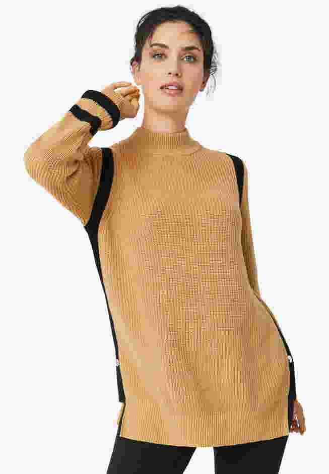 Side Stripe Mockneck Sweater image number 0