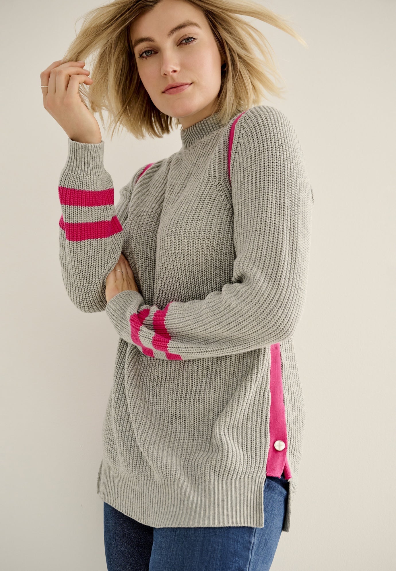 Side Stripe Mockneck Sweater image number 0