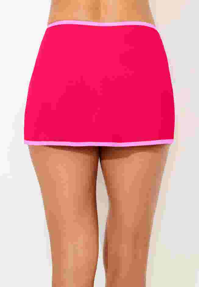 High-Waist Peekaboo Shimmer Swim Skirt image number 1