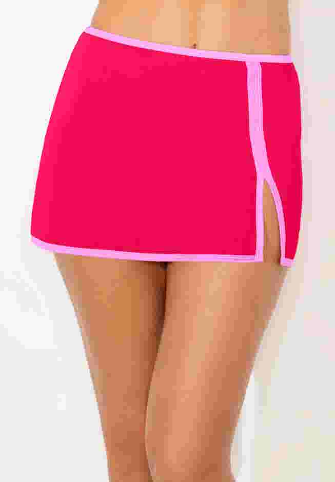 High-Waist Peekaboo Shimmer Swim Skirt image number 0