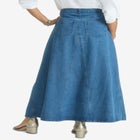 Denim Inset Maxi Skirt image number null