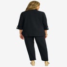 Knit Crepe Winged Collar Set image number null