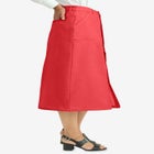 True Fit Button-Front Midi Skirt image number null