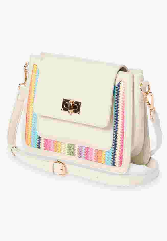 Faux Leather Ikat Handbag image number 2