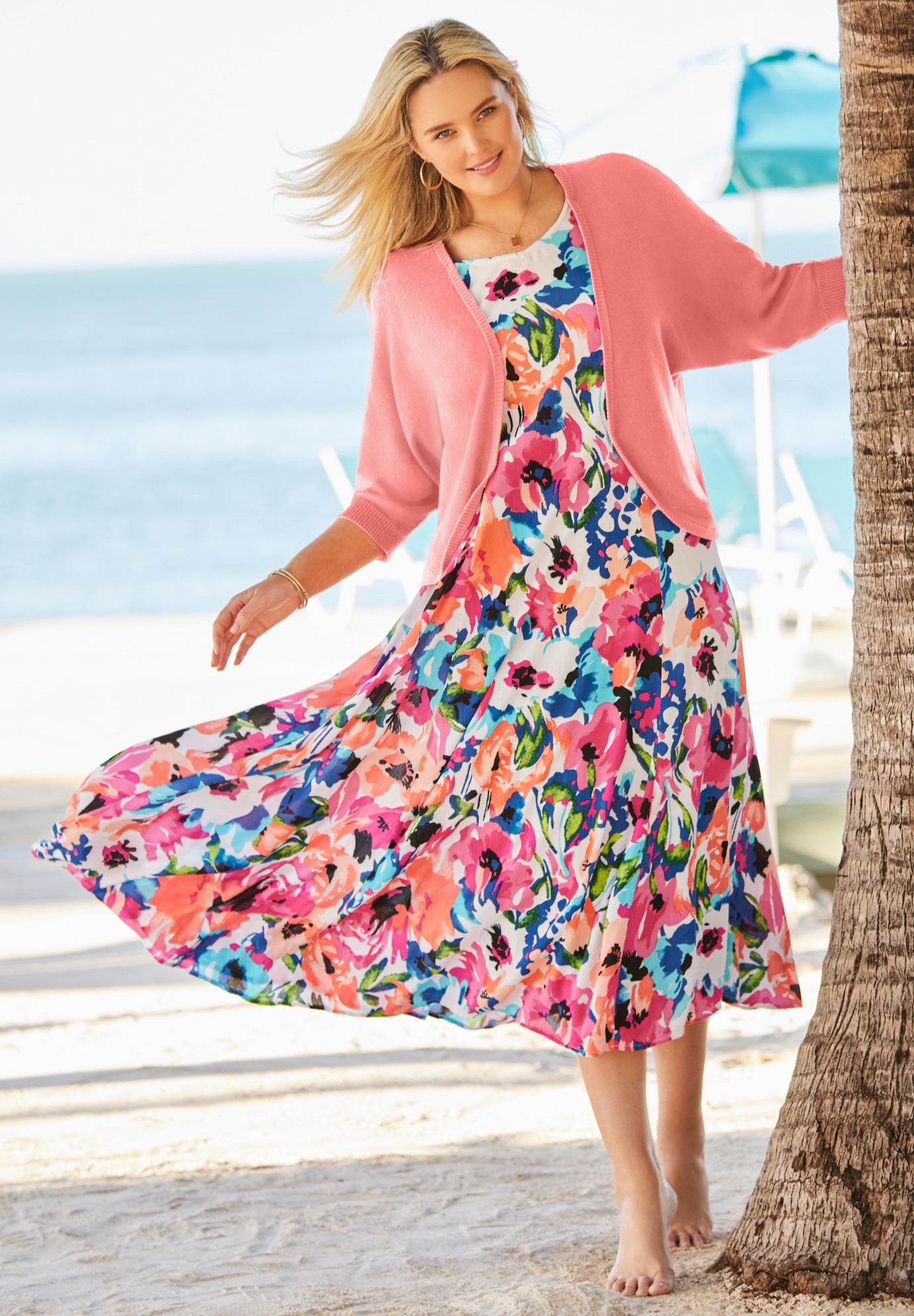 Rib Trim Cardigan Shrug Sweater image number 8