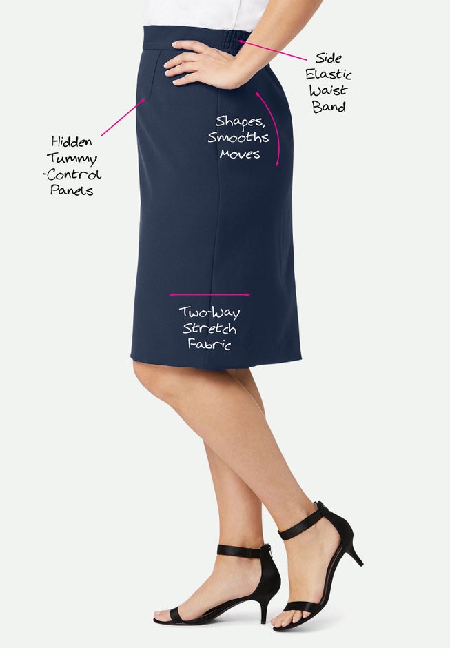 Tummy Control Bi-Stretch Pencil Skirt image number 1