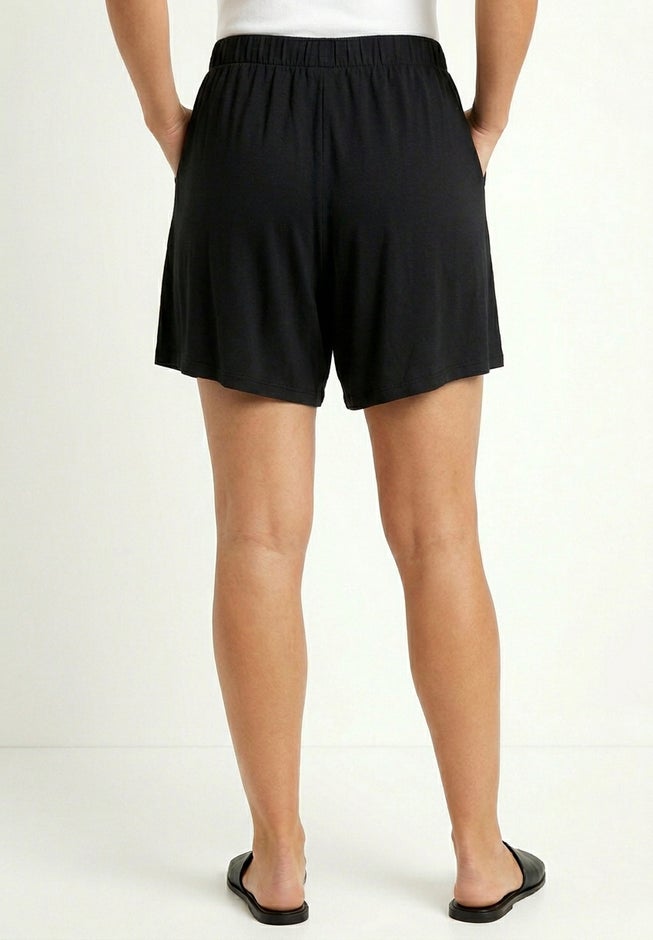 Relaxed Fit Elastic Waistband Stretch Jersey Shorts image number 1