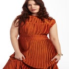 Boatneck Plisse Cap-Sleeve Maxi Dress image number null