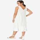 Linen Flounce Dress image number null