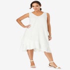 Linen Flounce Dress image number null