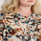 Ruffle Button-Down Blouse image number null