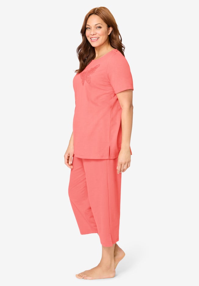 Dreams & Co&reg; 2-Piece Applique Capri image number 3