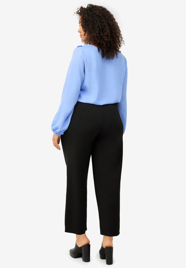 Pull-On Crop Wide Leg Pants image number 1
