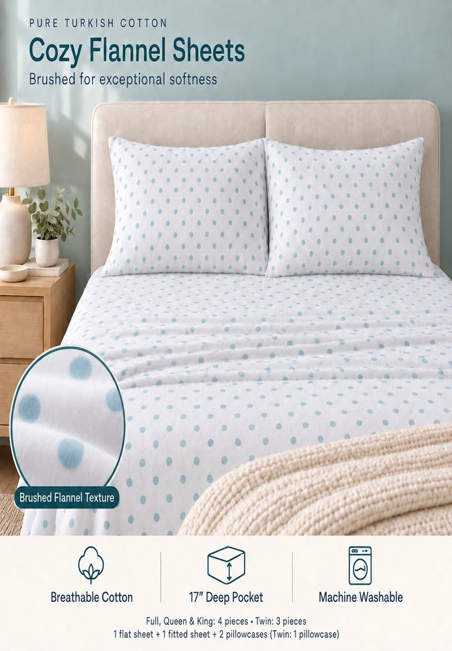 Cotton Flannel Print Sheet Set image number 8