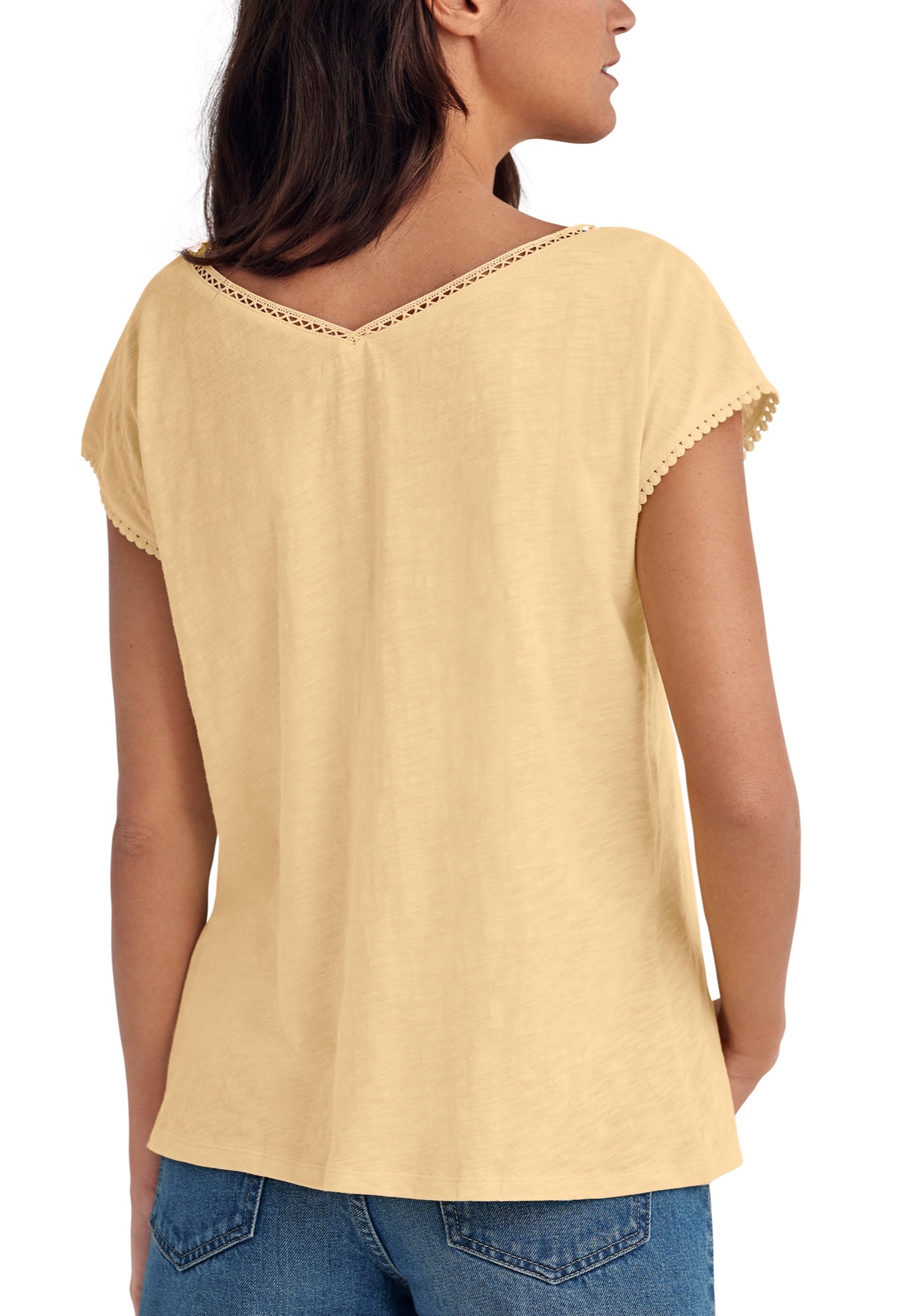 Crochet Trim Tee image number 1
