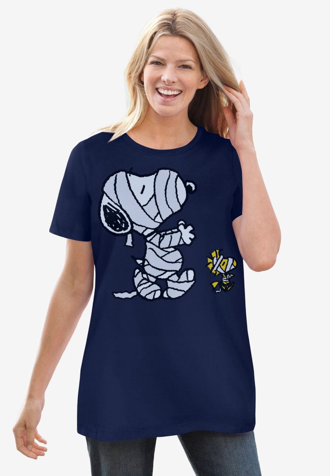 Peanuts Navy Snoopy Mummy Tee image number null