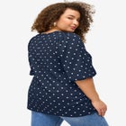 Textured Knit Blouson Sleeve Tee image number null