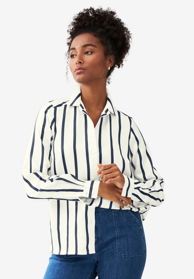 Button Front Satin Shirt image number null