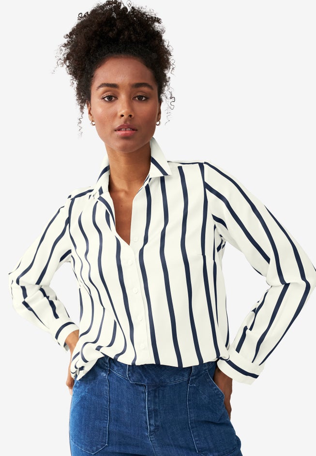 Button Front Satin Shirt image number null