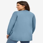 Curved Hem Sweatshirt Tunic With Side Snaps image number null