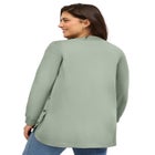 Curved Hem Sweatshirt Tunic With Side Snaps image number null