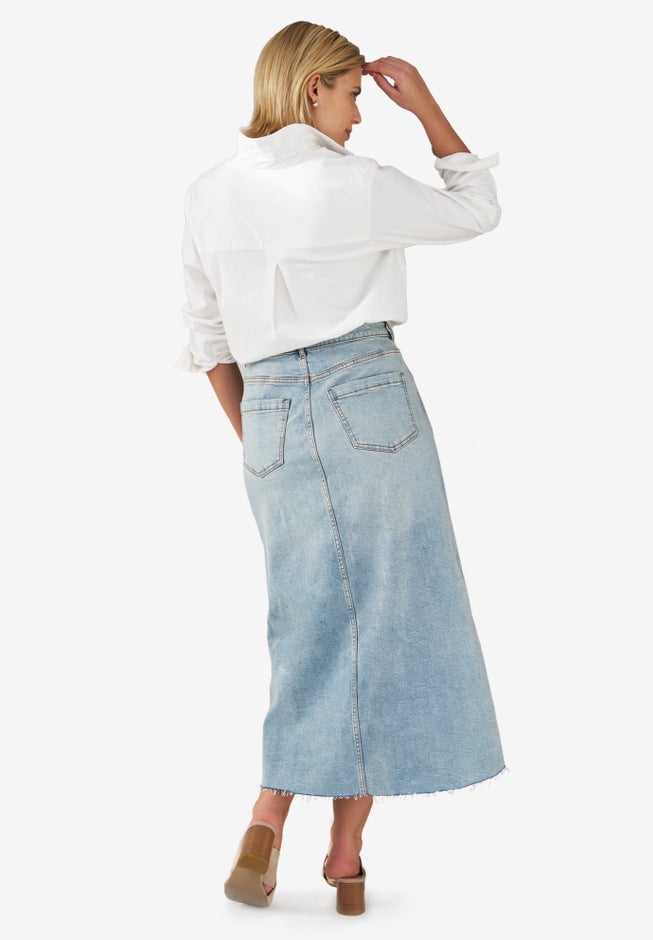 5 Pocket Denim Maxi Skirt image number 1