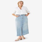 5 Pocket Denim Maxi Skirt image number null
