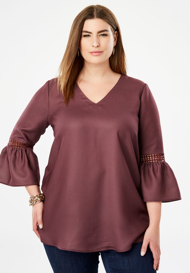 Crochet Trim Blouse image number null