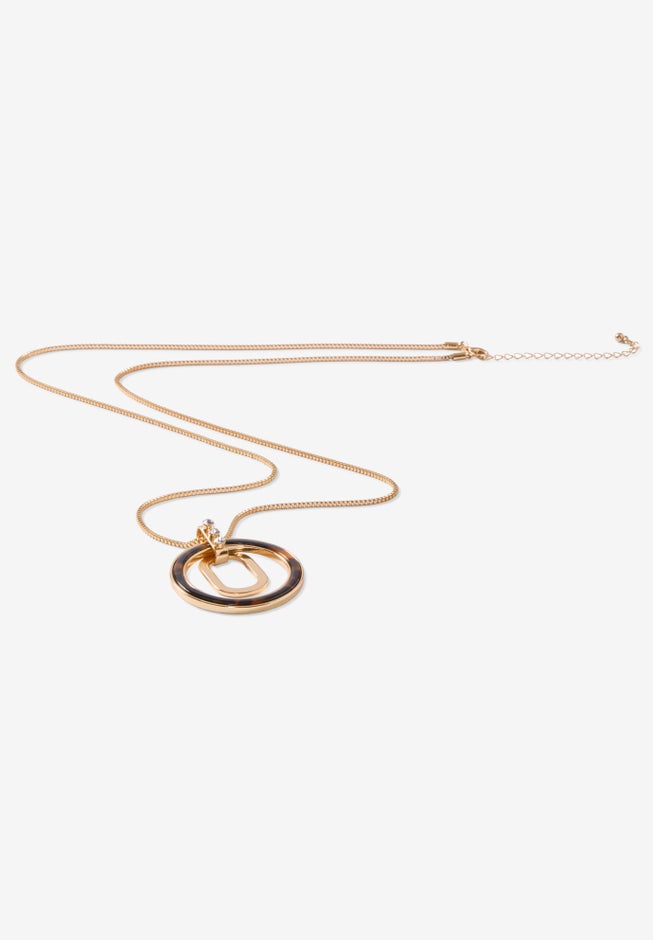 Tortoiseshell Circle Necklace image number 0