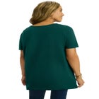 Stretch Cotton Studded Square Neck Tunic image number null