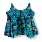 Longer-Length Handkerchief Hem Tankini Top image number null