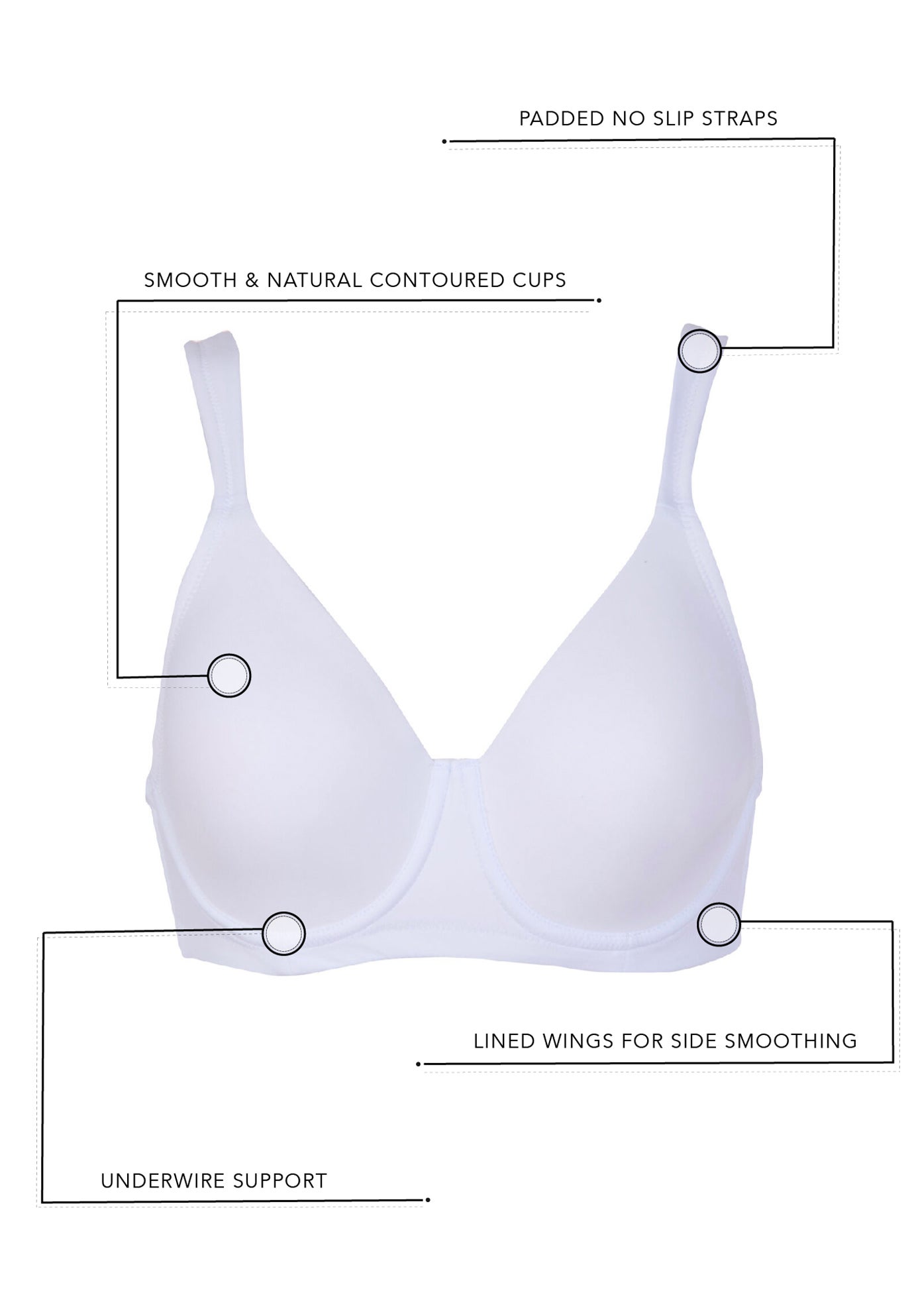 Brigitte Seamless Underwire T-shirt Bra 5028 image number 4