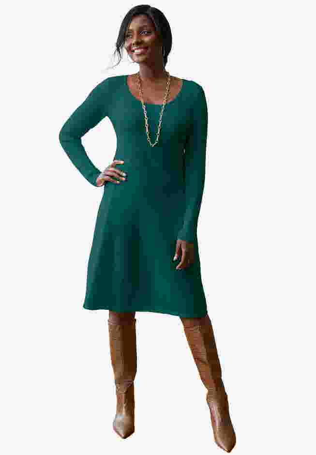 Cotton Ribbed Sweater Dress image number 0