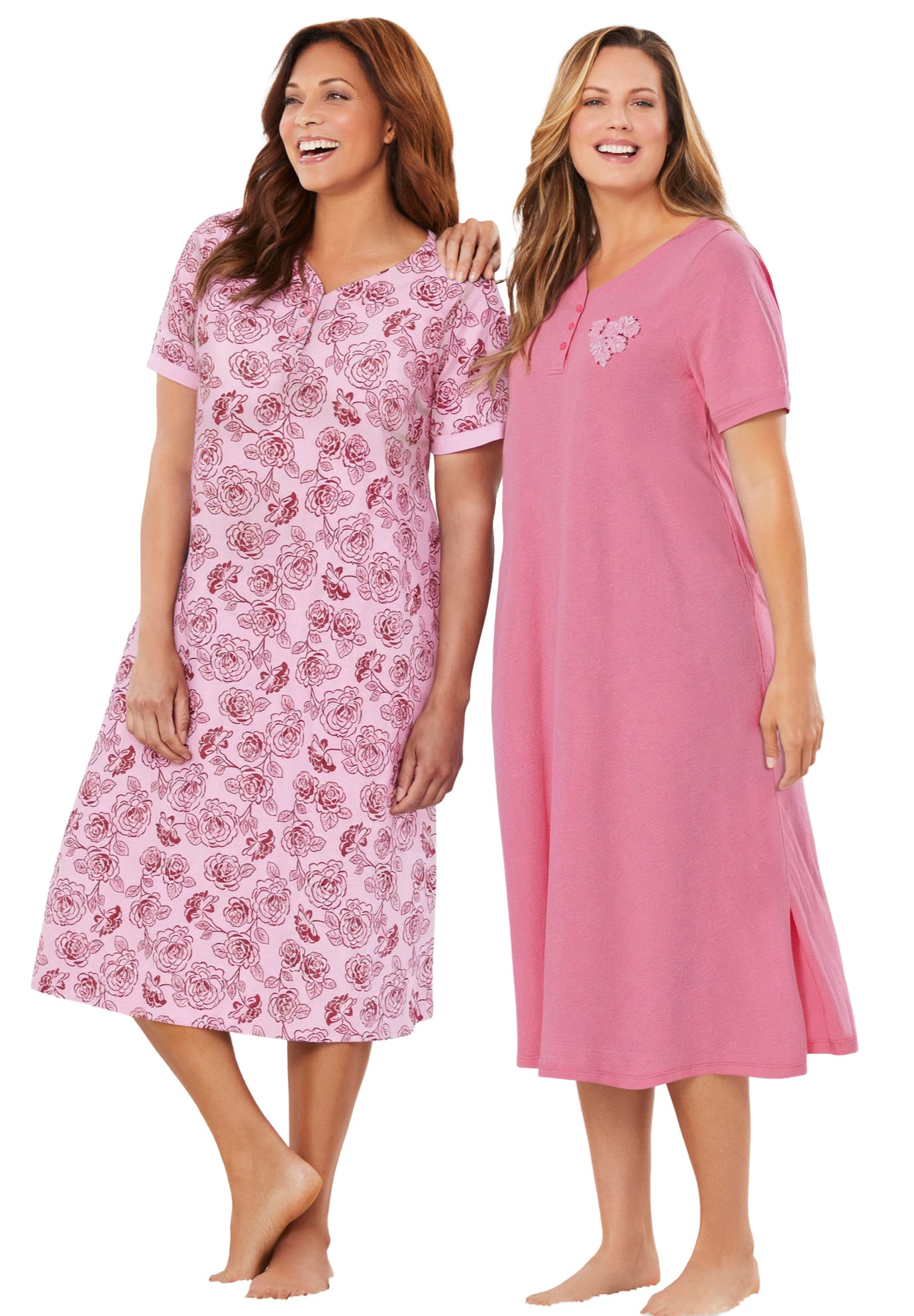 2-Pack Long Henley Sleepshirt image number 0