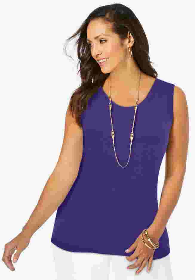 Scoop-Neck Sweater Tank image number 0