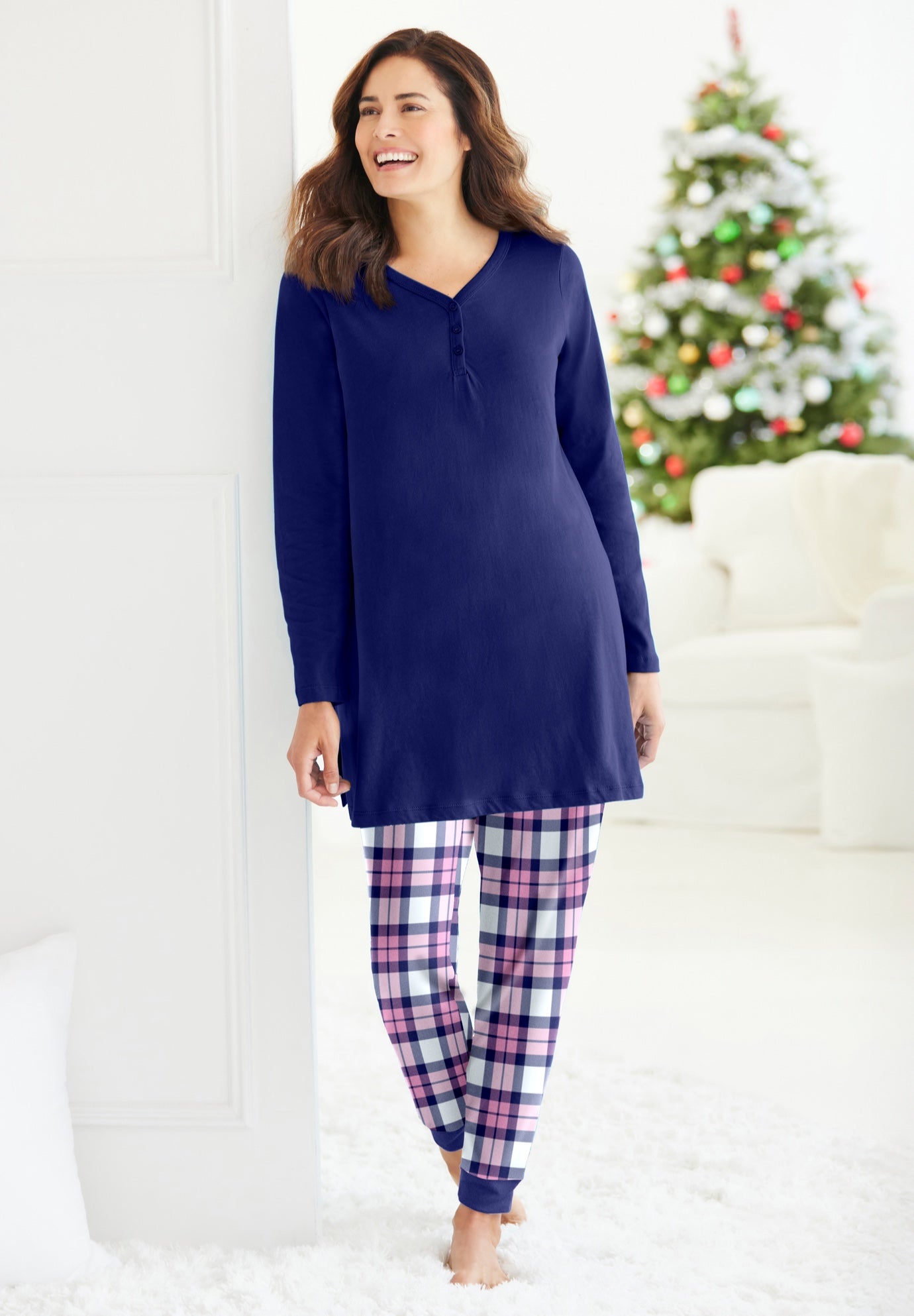 Henley Tunic & Jogger PJ Set image number 5