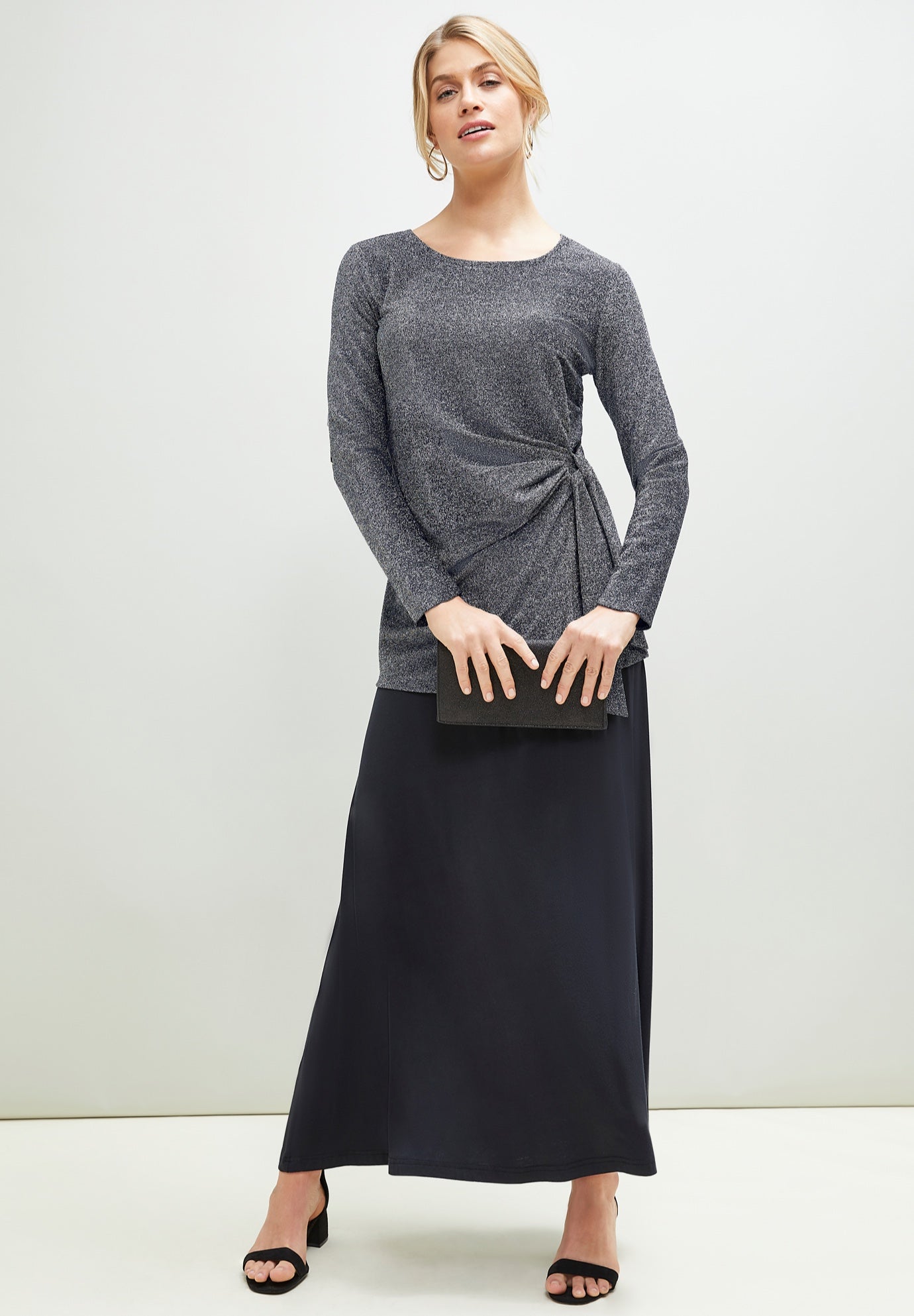 Shimmery Side-Gathered Tunic image number 0