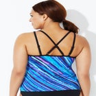 Chlorine Resistant Double Strap Crossback Tankini Top image number null