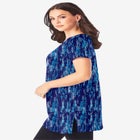 Plus Size Ultimate Cotton V-Neck Short Sleeve Tunic image number null