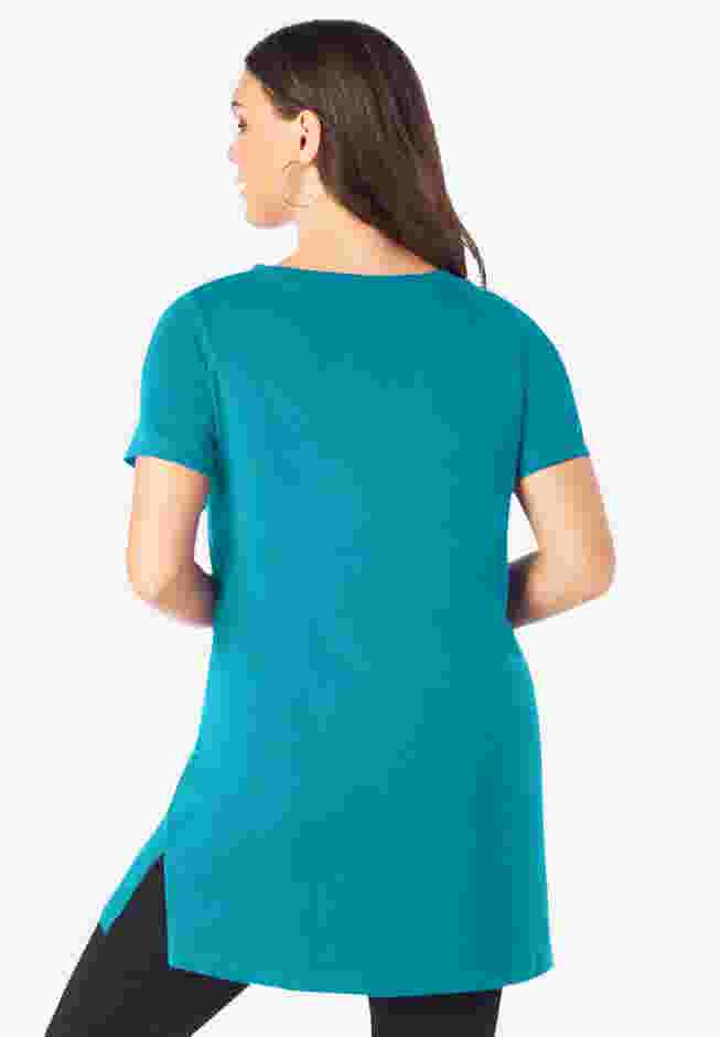 Ultimate Short Sleeve V Neck Tunic image number 1