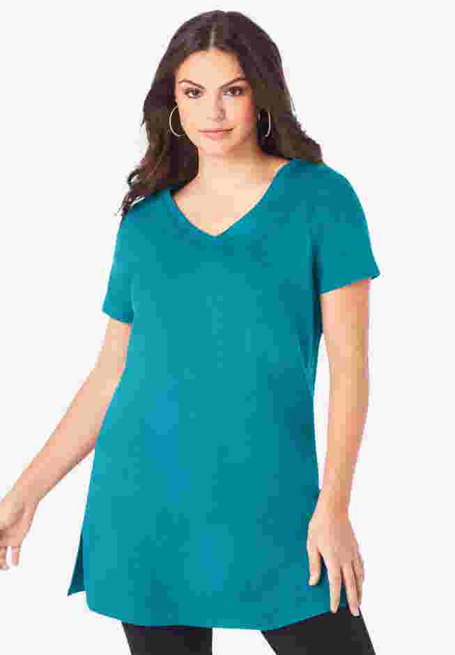 Ultimate Short Sleeve V Neck Tunic image number 0