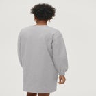 French Terry Blouson Sleeve Sweatshirt Tunic Dress image number null
