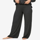 Ribbed Wide Leg Knit Pants image number null