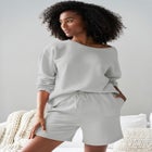 Fleece Shorts With Drawstring Waist image number null