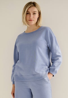 Ellos Studio Fleece Boxy Pullover Sweatshirt