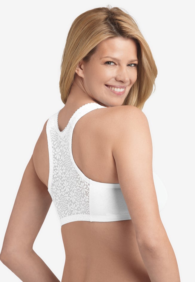 Glamorise® Front-Close Lace Back Bra image number 1