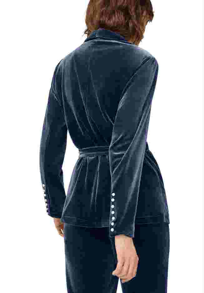 Velvet Belted Blazer image number 1