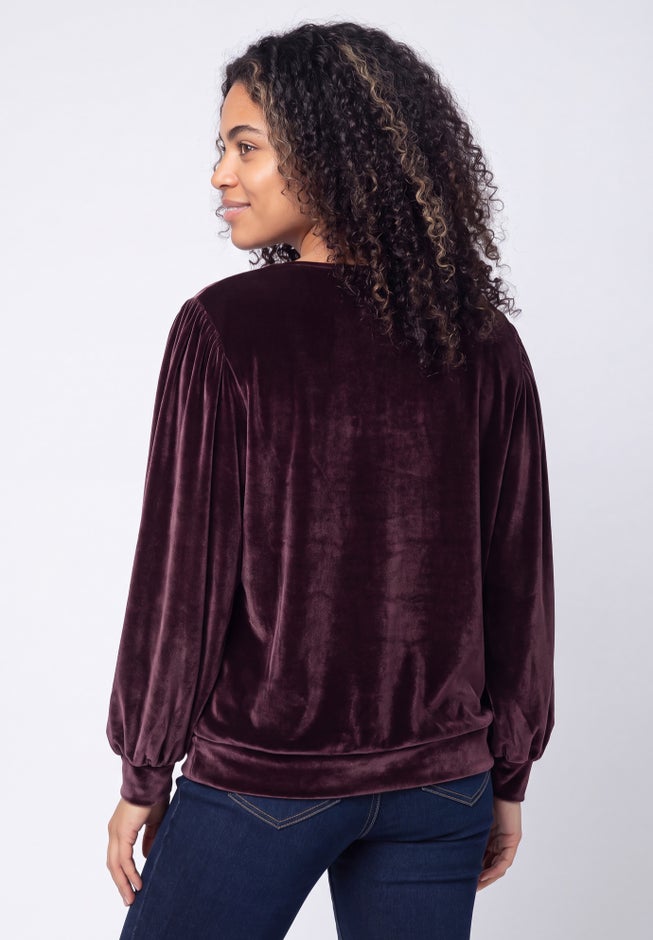 Full Sleeve Velour Top image number 1